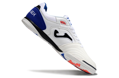 Men's Joma Top Flex IC Football Shoes - White/Red/Blue