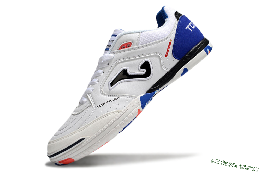 Men's Joma Top Flex IC Football Shoes - White/Red/Blue 5