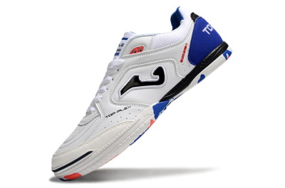 Men's Joma Top Flex IC Football Shoes - White/Red/Blue