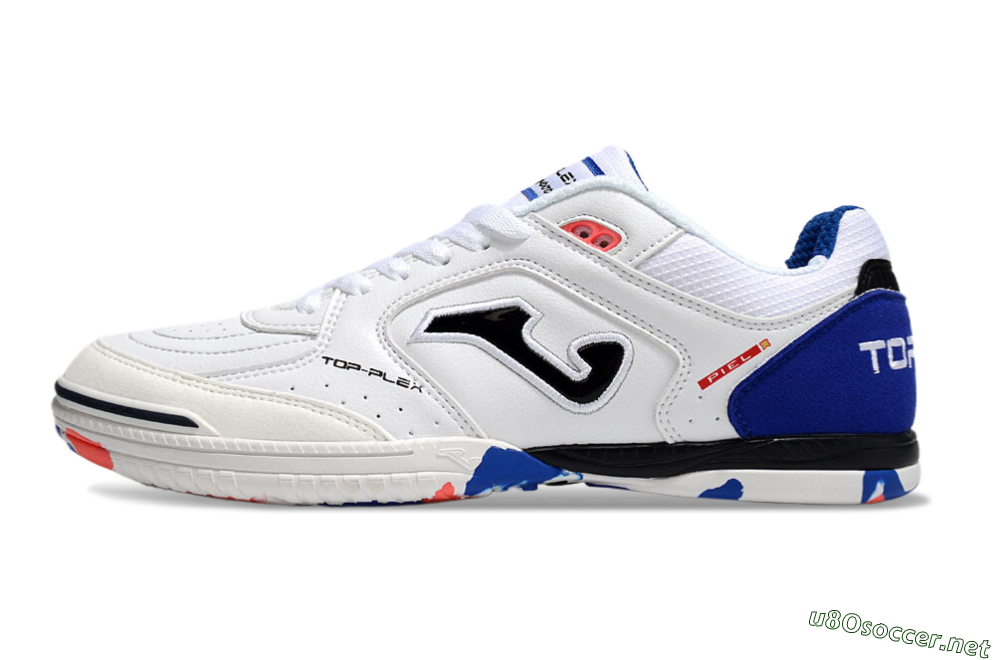 Men's Joma Top Flex IC Football Shoes - White/Red/Blue 0
