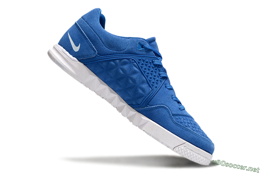 Men's Nike Street Gato IC Football Shoes - Blue/White 4