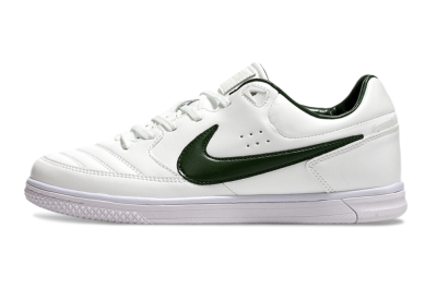 Men's Nike Street Gato IC Football Shoes - White/Green