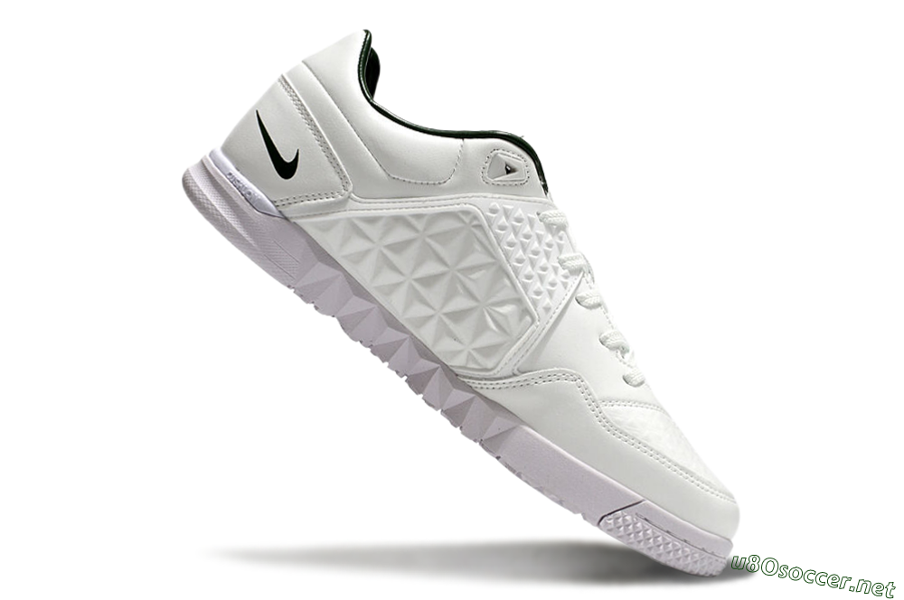 Men's Nike Street Gato IC Football Shoes - White/Green 4