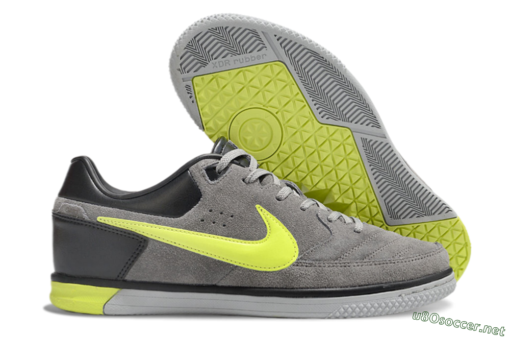 Men's Nike Street Gato IC Football Shoes - Grey/Yellow/Black 2
