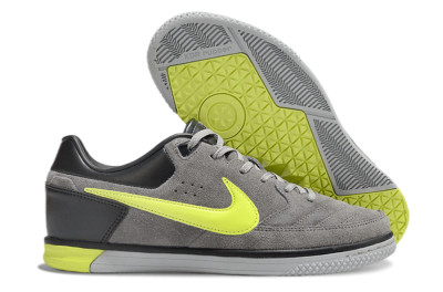 Men's Nike Street Gato IC Football Shoes - Grey/Yellow/Black