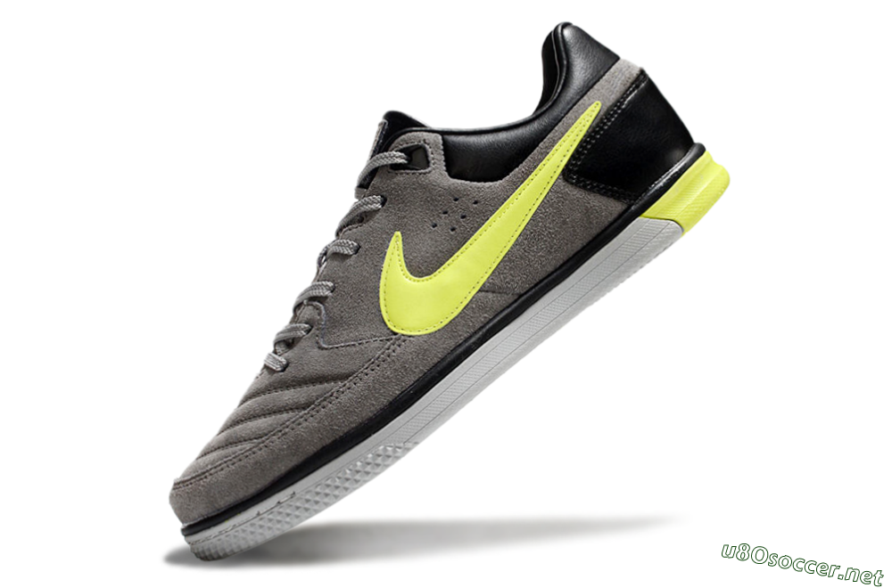 Men's Nike Street Gato IC Football Shoes - Grey/Yellow/Black 5