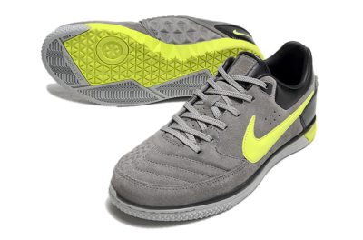 Men's Nike Street Gato IC Football Shoes - Grey/Yellow/Black