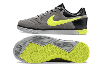 Men's Nike Street Gato IC Football Shoes - Grey/Yellow/Black