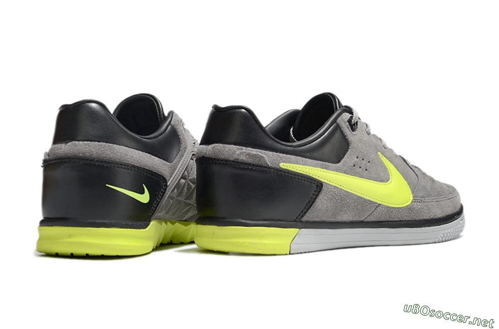 Men's Nike Street Gato IC Football Shoes - Grey/Yellow/Black 6