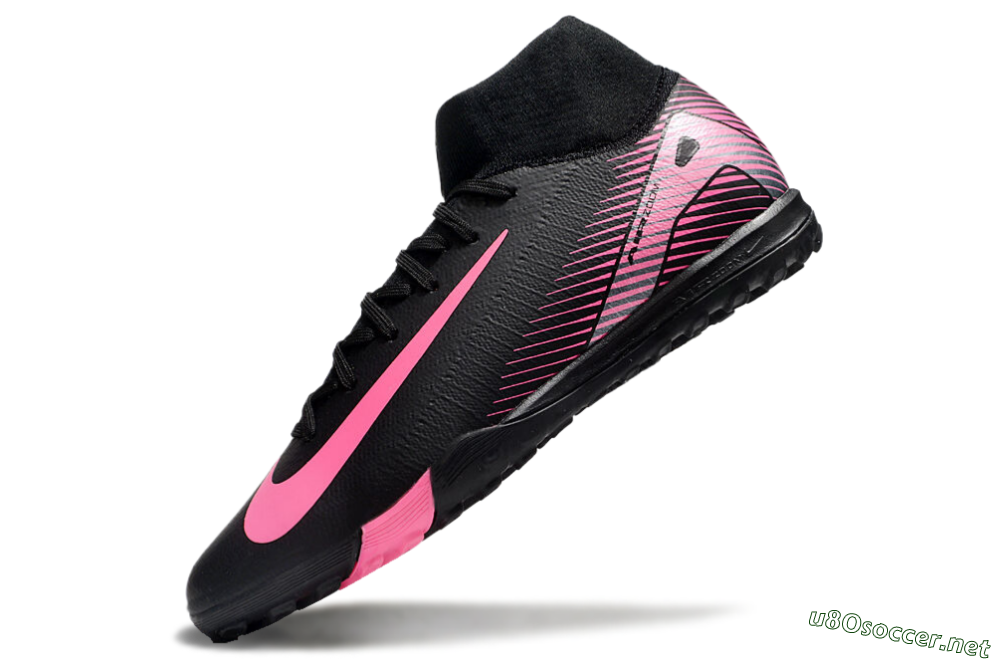 Men's Nike Air Zoom Mercurial Superfly 10 Elite TF Football Shoes - Black/Pink 5