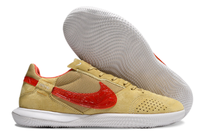 Men's Nike Street Gato IC Football Shoes - Khaki/Red/White