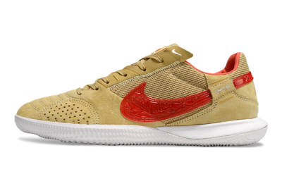 Men's Nike Street Gato IC Football Shoes - Khaki/Red/White