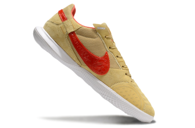 Men's Nike Street Gato IC Football Shoes - Khaki/Red/White