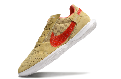 Men's Nike Street Gato IC Football Shoes - Khaki/Red/White