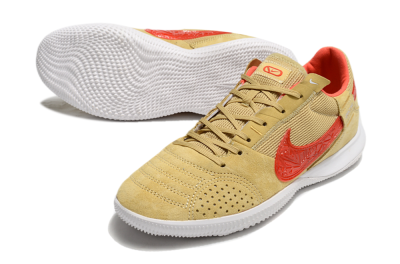 Men's Nike Street Gato IC Football Shoes - Khaki/Red/White