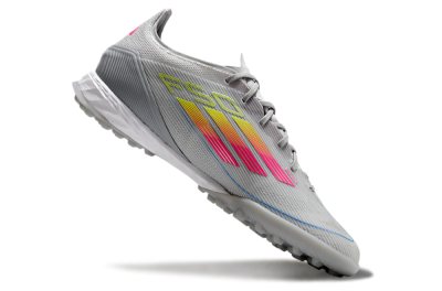 Men's Adidas F50 Pro TF Football Shoes - Grey/Gold/Pink