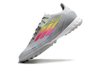 Men's Adidas F50 Pro TF Football Shoes - Grey/Gold/Pink