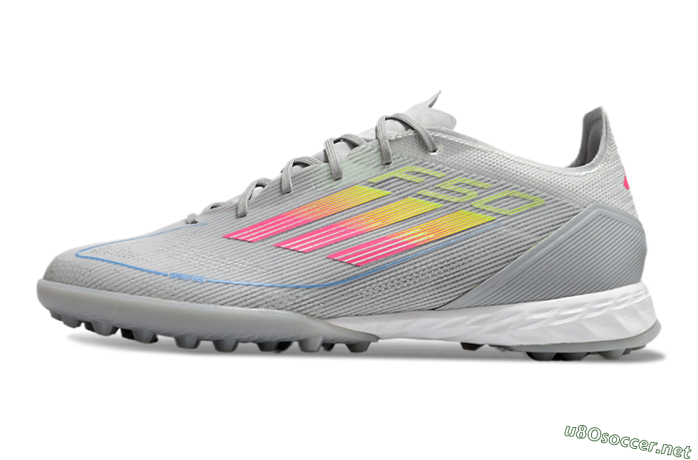 Men's Adidas F50 Pro TF Football Shoes - Grey/Gold/Pink 0