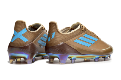 Men's Messi x Adidas F50 Elite FG Football Boots - Brown/White/Blue