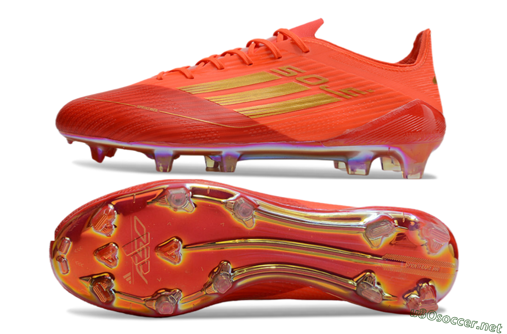 Men's Adidas F50 Elite FG Football Boots - Red/Gold 1