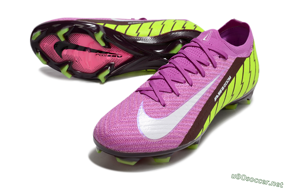 Men's Nike Air Zoom Mercurial Vapor 16 Elite FG Football Boots - Pink/White/Yellow 3