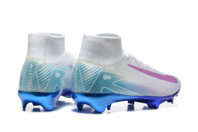 Men's Nike Air Zoom Mercurial Superfly 10 Elite FG Football Boots - White/Purple/Blue