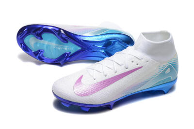 Men's Nike Air Zoom Mercurial Superfly 10 Elite FG Football Boots - White/Purple/Blue