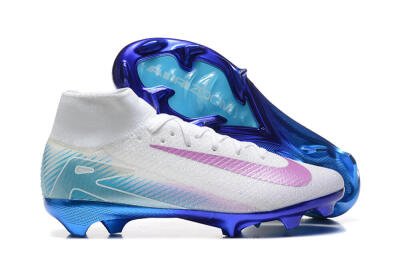 Men's Nike Air Zoom Mercurial Superfly 10 Elite FG Football Boots - White/Purple/Blue