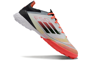 Men's Adidas F50 Elite TF Football Shoes - White/Red/Yellow
