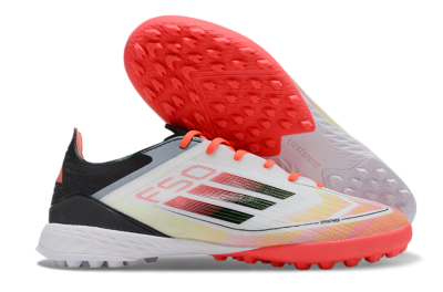 Men's Adidas F50 Elite TF Football Shoes - White/Red/Yellow