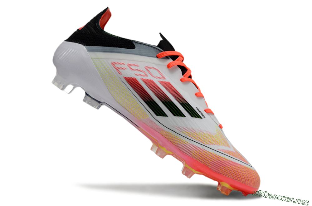 Men's Adidas F50 Elite FG Football Boots - White/Red/Yellow 4