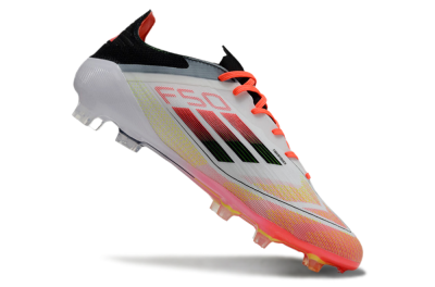 Men's Adidas F50 Elite FG Football Boots - White/Red/Yellow