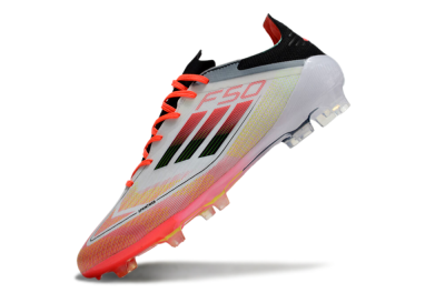 Men's Adidas F50 Elite FG Football Boots - White/Red/Yellow
