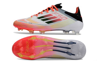 Men's Adidas F50 Elite FG Football Boots - White/Red/Yellow