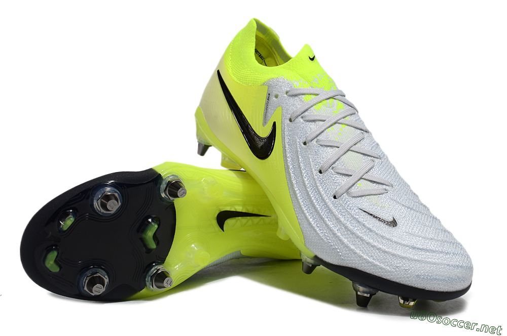 Men's Nike Phantom Luna Elite SG Football Boots - Grey/Yellow/Black 3