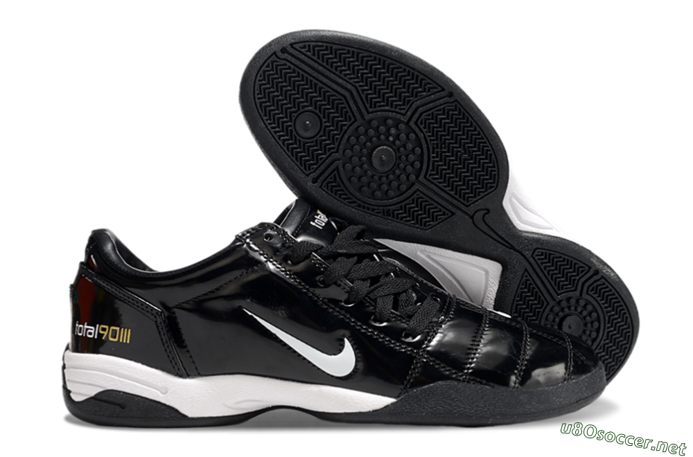 Men's Nike Total 90 II IC Football Shoes - Black/White 2