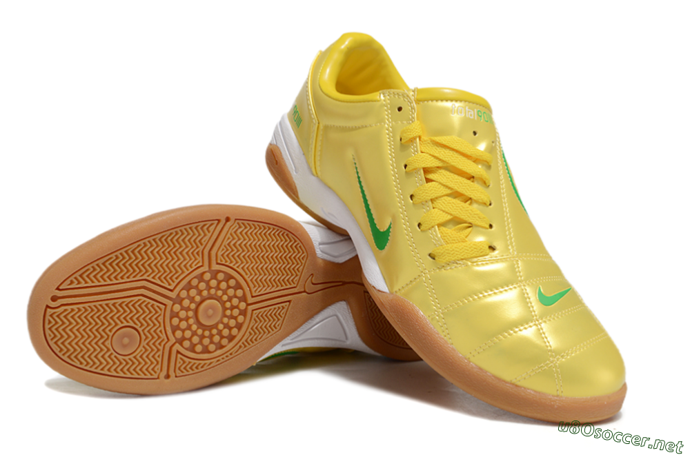 Men's Nike Total 90 II IC Football Shoes - Yellow/Green/White 3