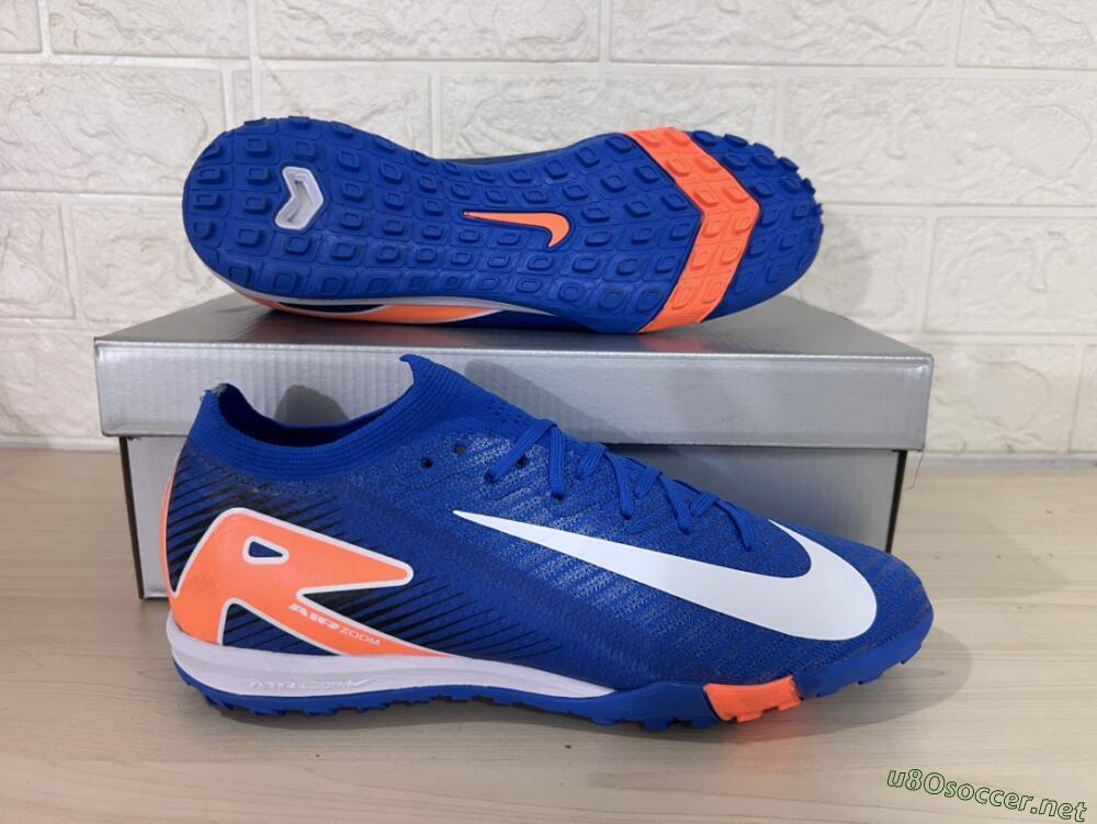 Unisex Nike Air Zoom Mercurial Vapor 16 Elite TF Football Shoes - Blue/White/Orange
