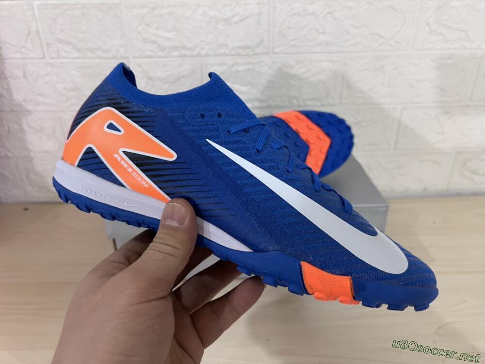Unisex Nike Air Zoom Mercurial Vapor 16 Elite TF Football Shoes - Blue/White/Orange