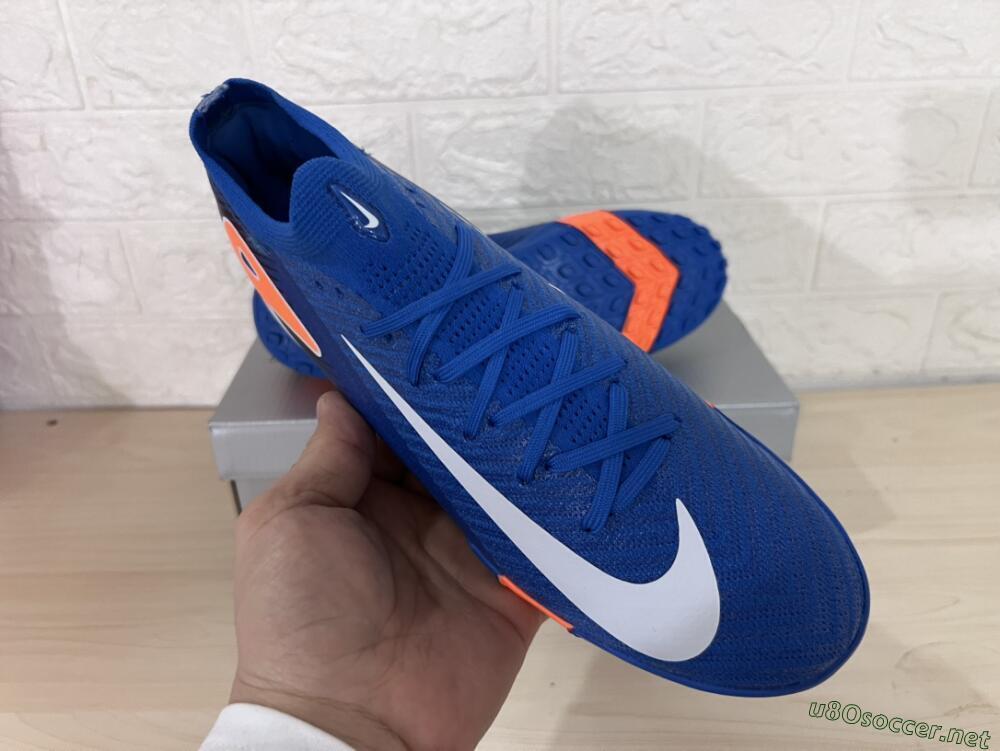 Unisex Nike Air Zoom Mercurial Vapor 16 Elite TF Football Shoes - Blue/White/Orange