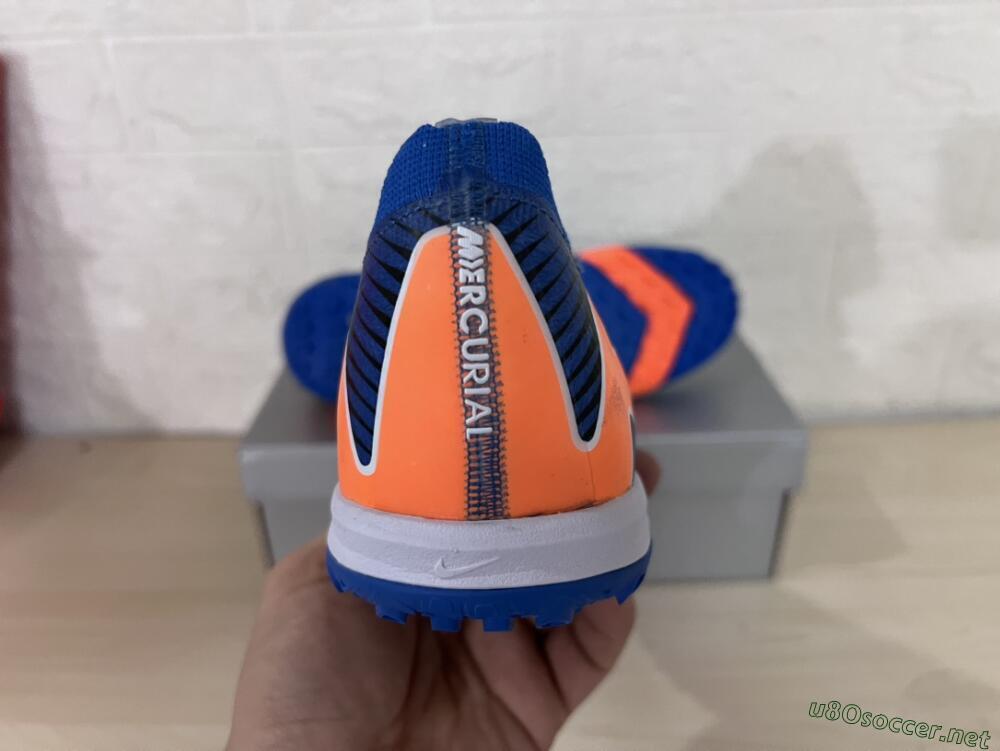Unisex Nike Air Zoom Mercurial Vapor 16 Elite TF Football Shoes - Blue/White/Orange