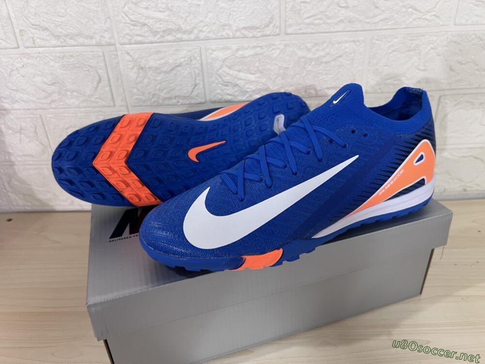 Unisex Nike Air Zoom Mercurial Vapor 16 Elite TF Football Shoes - Blue/White/Orange