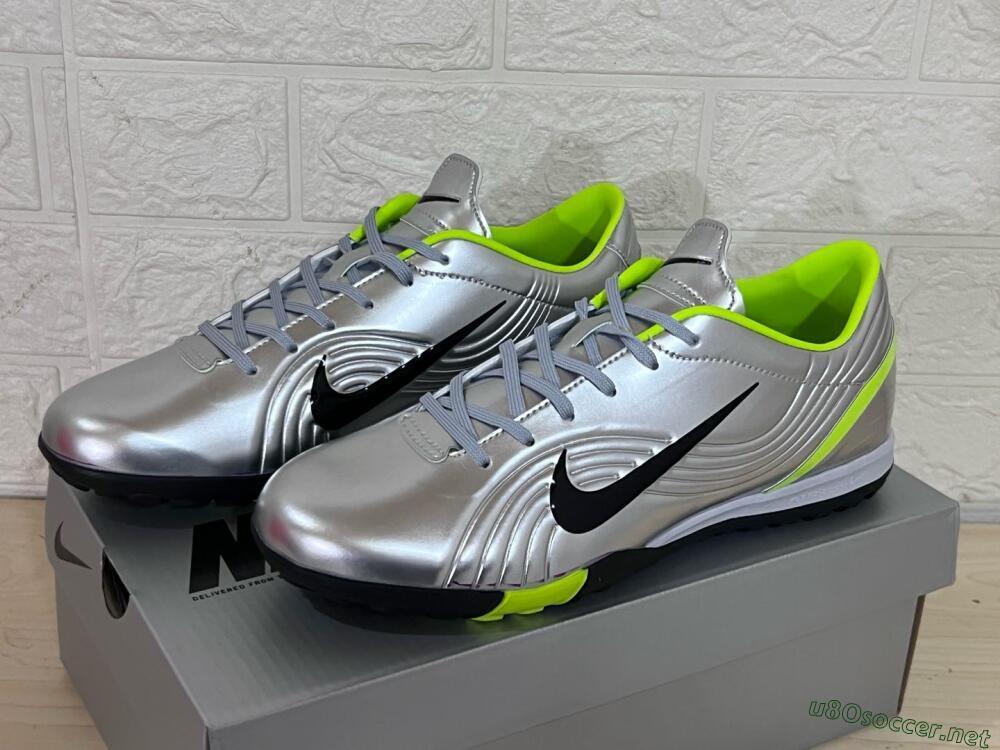 Unisex Nike Zoom Mercurial Vapor 1 Rgn SE TF Football Shoes - Silver/Black/Yellow