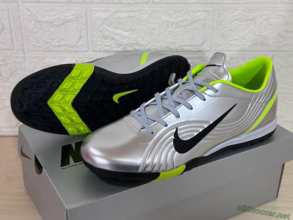 Unisex Nike Zoom Mercurial Vapor 1 Rgn SE TF Football Shoes - Silver/Black/Yellow