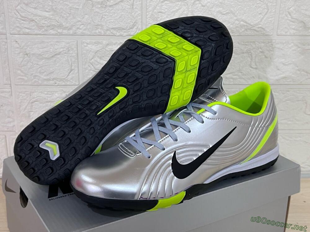 Unisex Nike Zoom Mercurial Vapor 1 Rgn SE TF Football Shoes - Silver/Black/Yellow