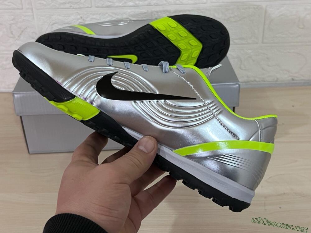 Unisex Nike Zoom Mercurial Vapor 1 Rgn SE TF Football Shoes - Silver/Black/Yellow