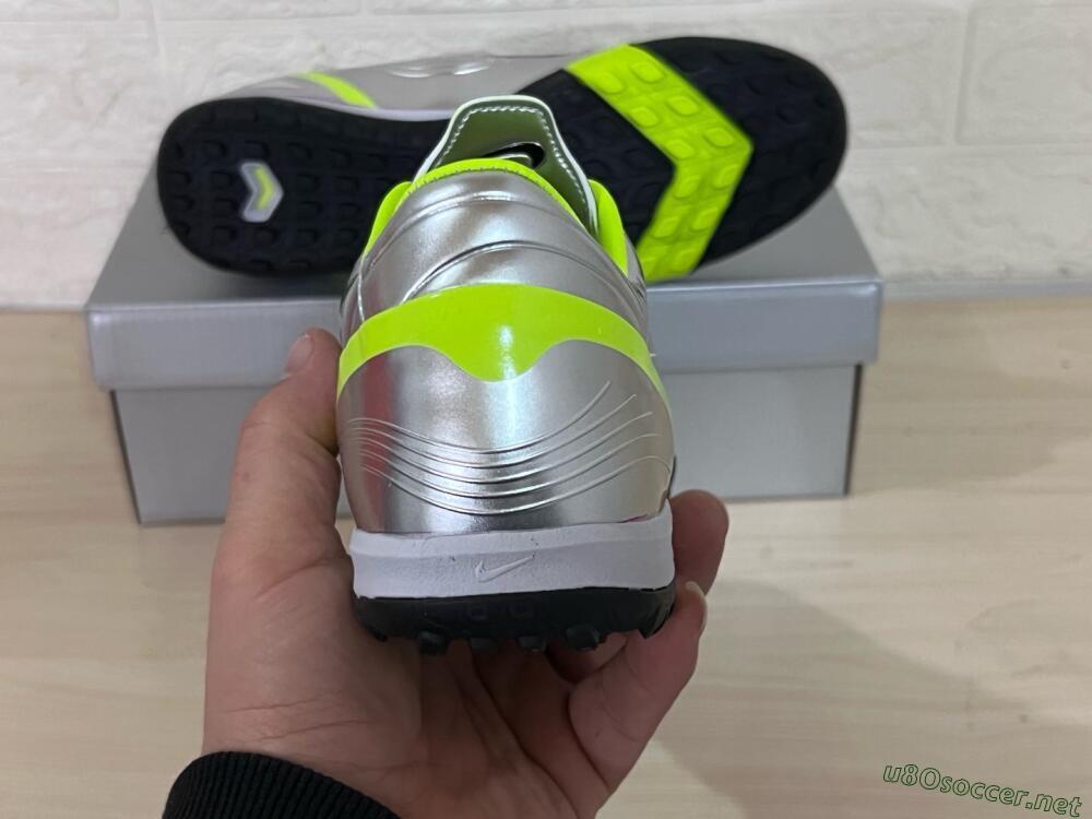 Unisex Nike Zoom Mercurial Vapor 1 Rgn SE TF Football Shoes - Silver/Black/Yellow