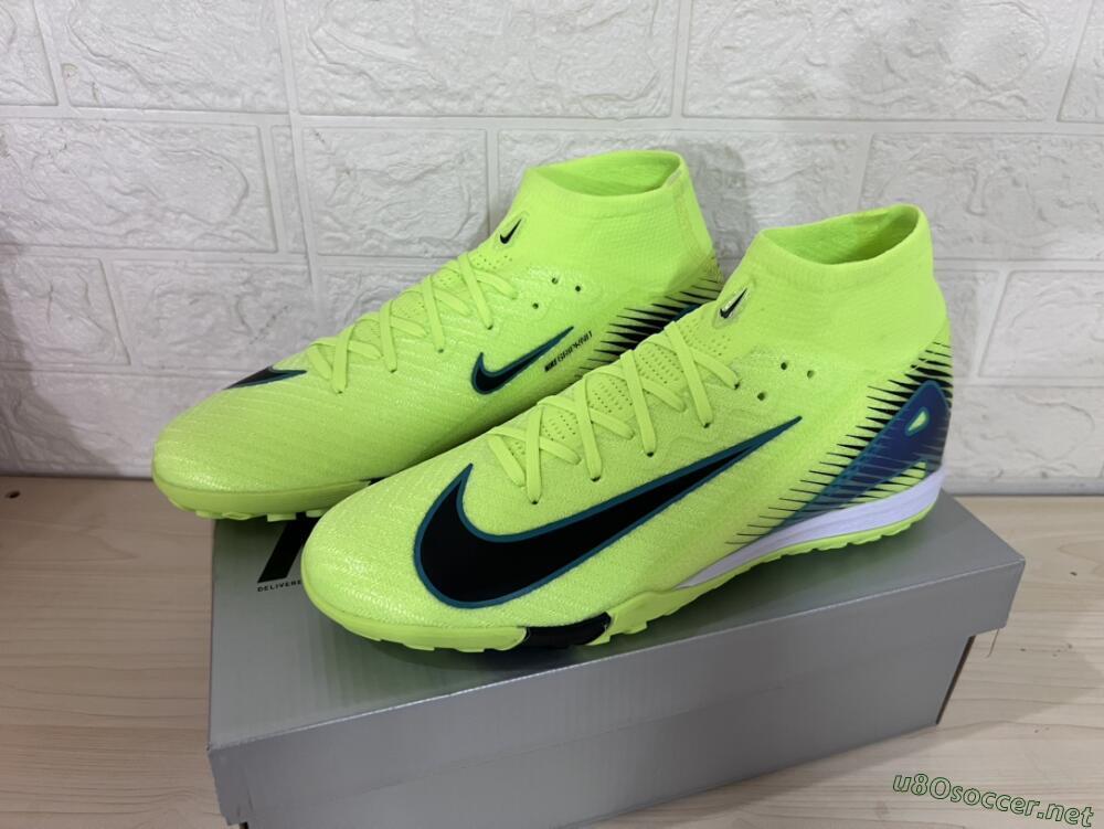 Unisex Nike Air Zoom Mercurial Superfly 10 Elite TF Football Shoes - Yellow/Black/Blue