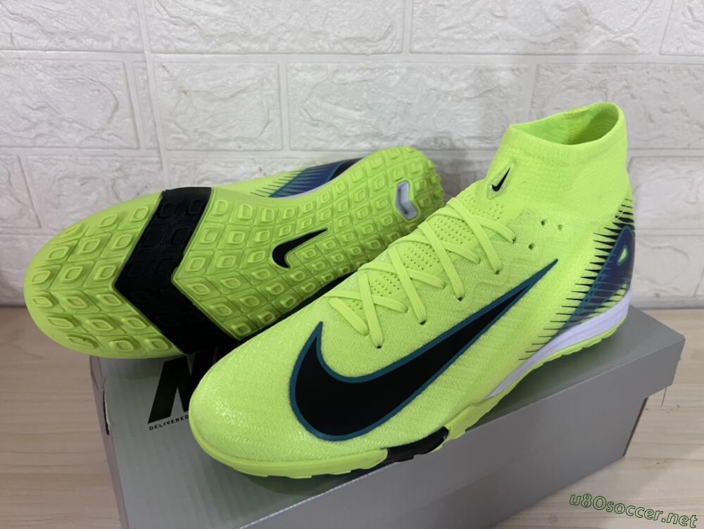 Unisex Nike Air Zoom Mercurial Superfly 10 Elite TF Football Shoes - Yellow/Black/Blue