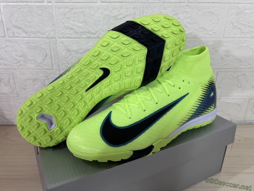 Unisex Nike Air Zoom Mercurial Superfly 10 Elite TF Football Shoes - Yellow/Black/Blue